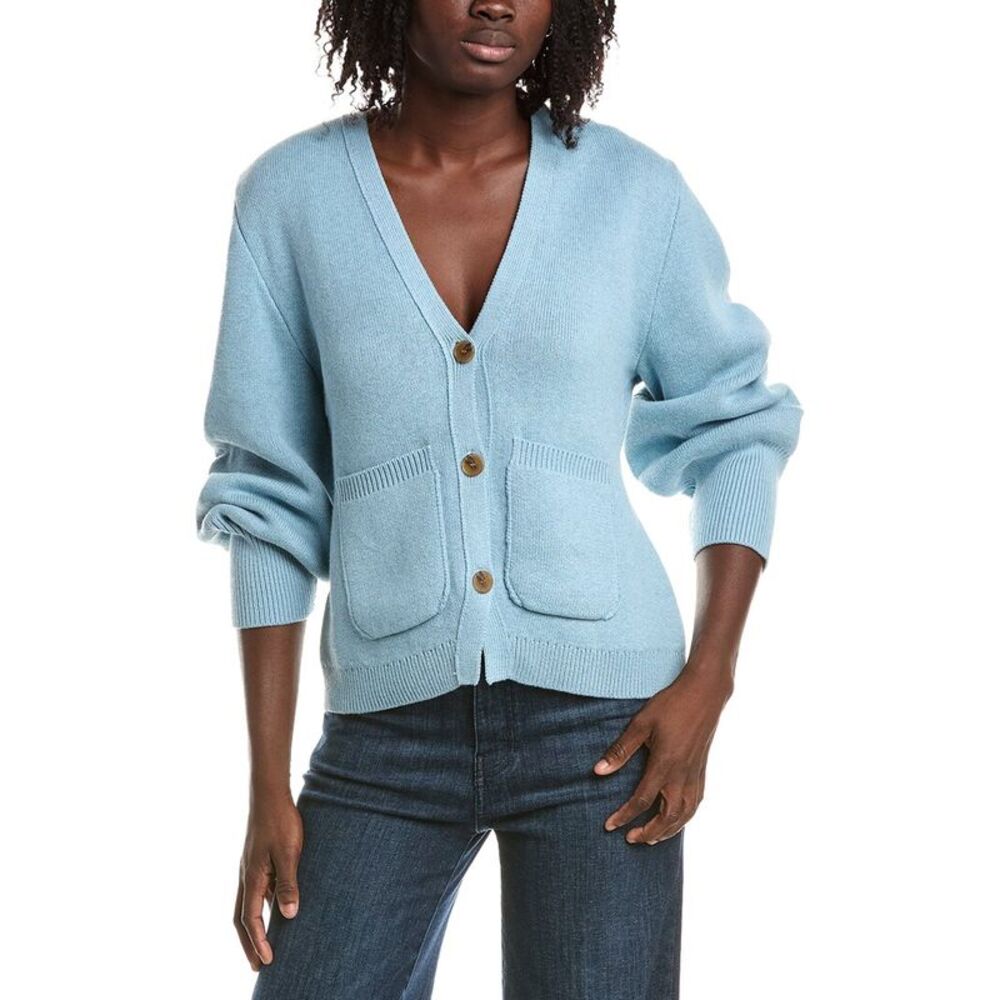 Alexis Womens Elize Cashmere-Blend Cardigan, Blue